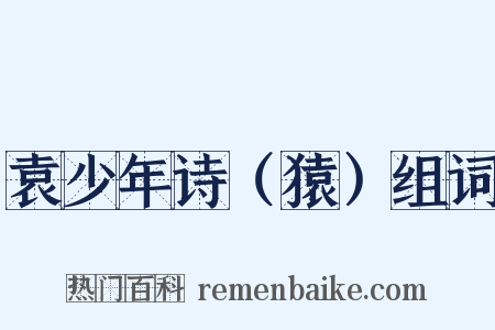 袁少年诗（猿）组词是什么意思的图片